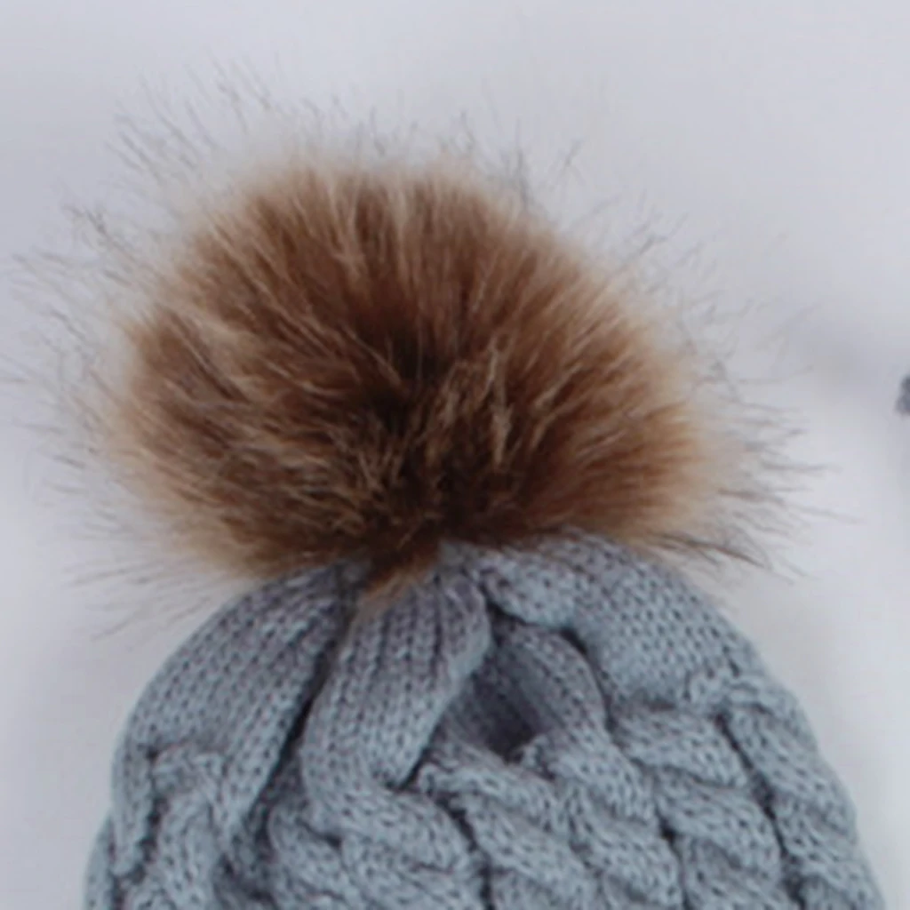 0-3 Ages Unisex Baby Knit Hat Scarf Warm Winter Pom Pom Boy Girl Beanie Cap Girls Boys Elastic Beanies Autumn Winter