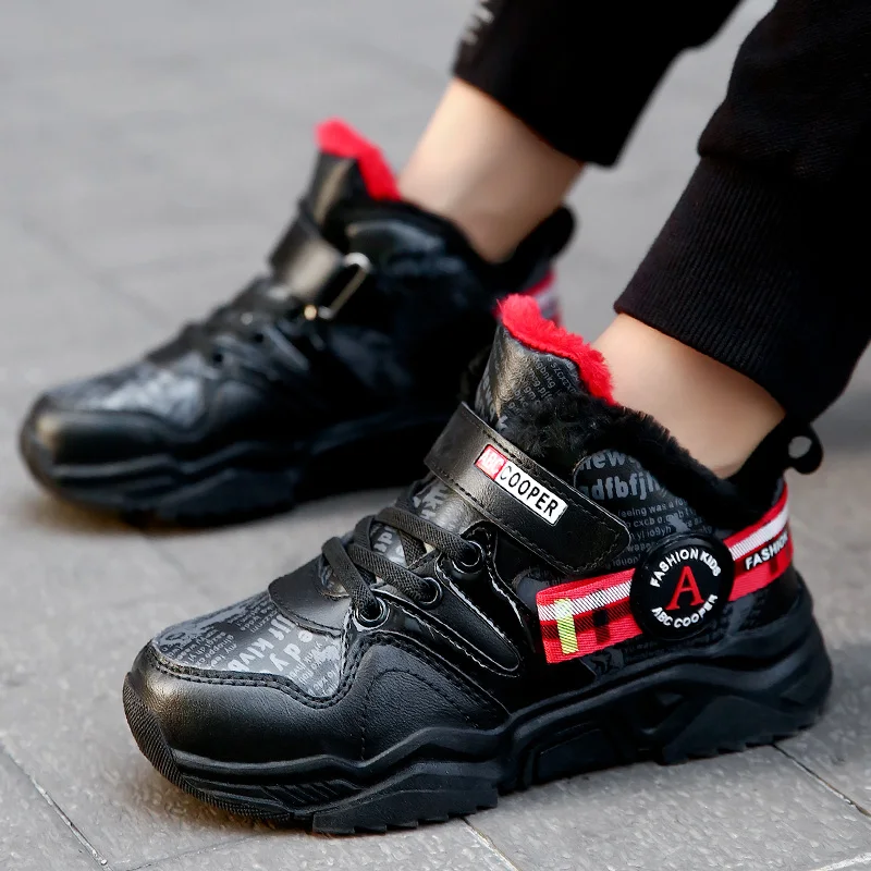 Kid Sneakers Boy Basketball Shoes Running Shoes Baby Children Shoes Sport Boot Fur Girl Shoes Outdoor Trainers Winter Kid Shoes