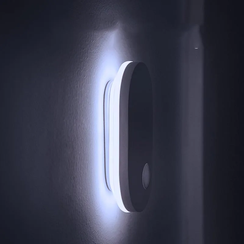Baseus светодиодный USB Ночной светильник PIR интеллектуальный датчик движения декоративная лампа для офиса и дома индукционный ночной Светильник для человеческого тела - Цвет: Entrance White