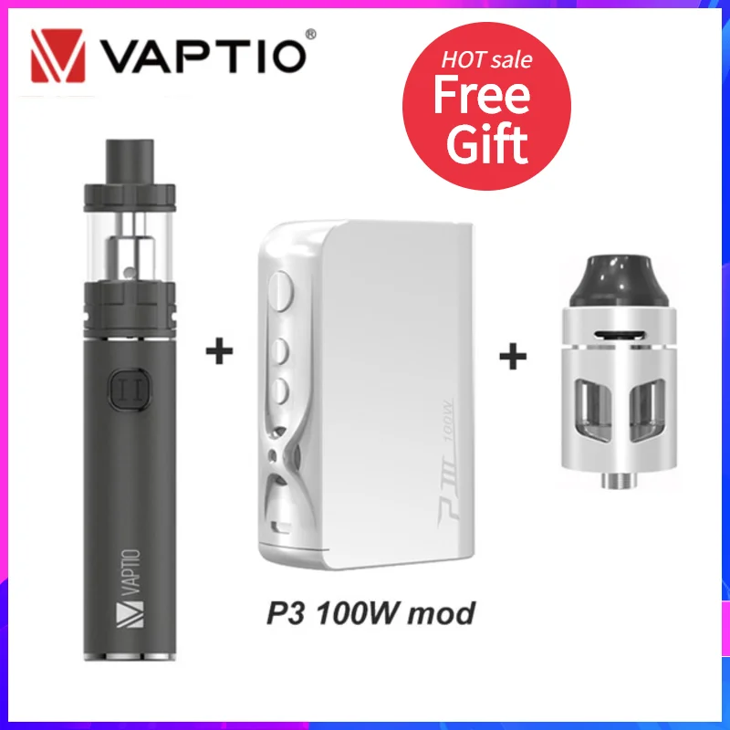 Набор для вейпа Vaptio C2 электронная сигарета 100 Вт атомайзер 2 мл/4 мл встроенный