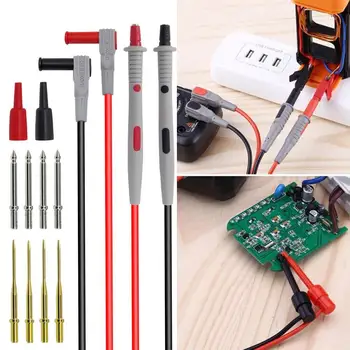 

1 Set Replaceable Multimeter Probe Test Wire Alligator Kit Test Hook Probe Plug Clip Test Lead To Cable Banana V9U5