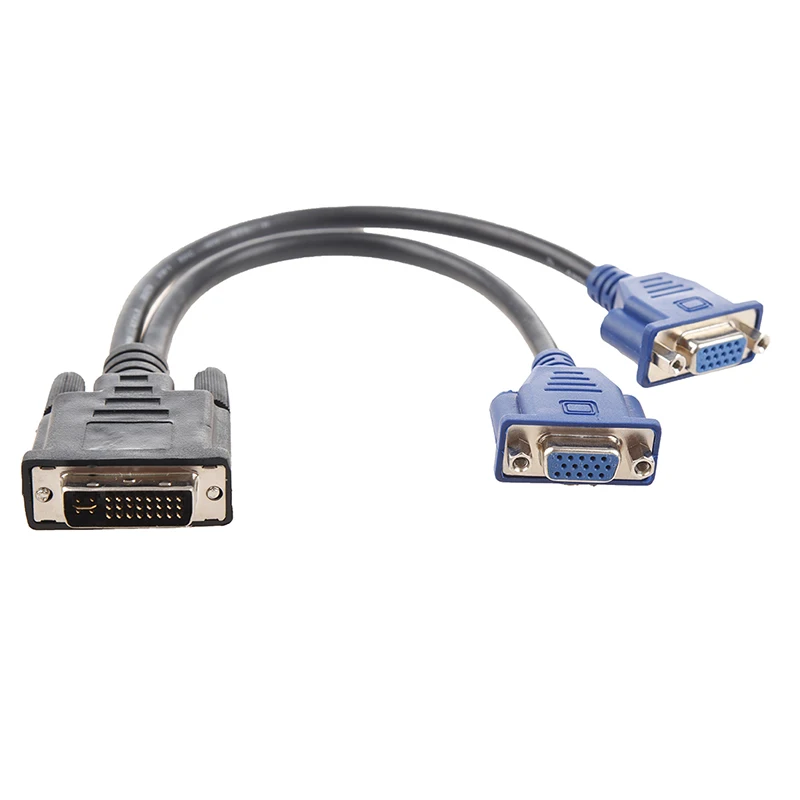 DVI-I-двойной VGA Женский видео кабель адаптер