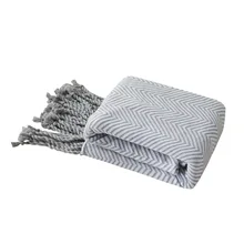 Cotton Thread Blanket Khaki Gray Striped Sofa Cover Throw Blanket Bedspread for Bed Sofa Home Textile 120x180cm Knitted Blanket