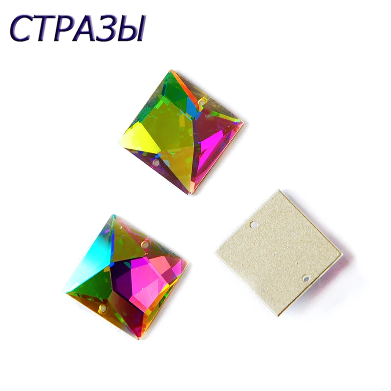 2308TH Стразы AB для шитья пришить камни Хрустальные стеклянные стразы для шитья аксессуаров DIY украшение одежды