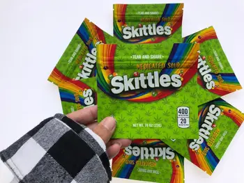 

Tear And Share Medicated Sour Skittles Green Mylar Bags Local Medicated Edibles Smell Proof Bags wPJzf
