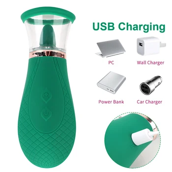 9 Speeds Vaginal Massage Vibrating Blowjob Oral Nipple Sucker Sucking Tongue Vibrator Anal Clitoris Stimulator 3