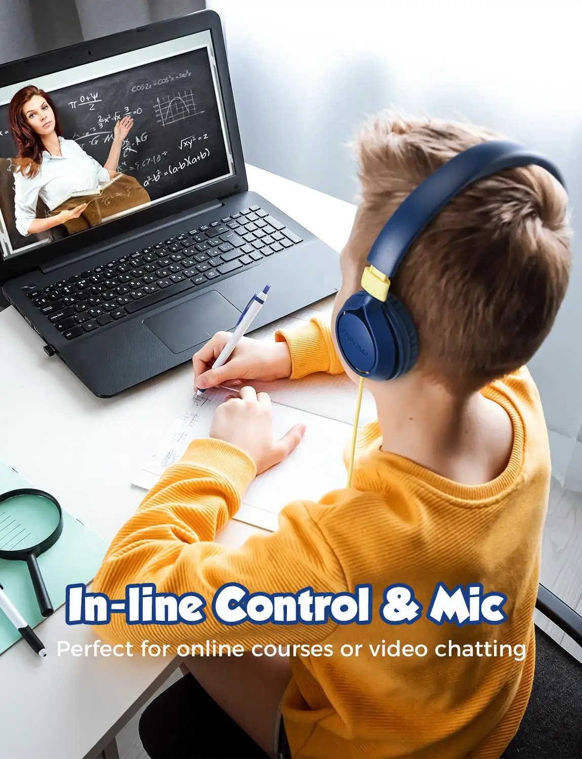 Mpow CHE1 Pro Kids Headphones Foldable Wired Headphones with Microphone 85 94dB Volume Limited Hearing Protection Kids Headphone
