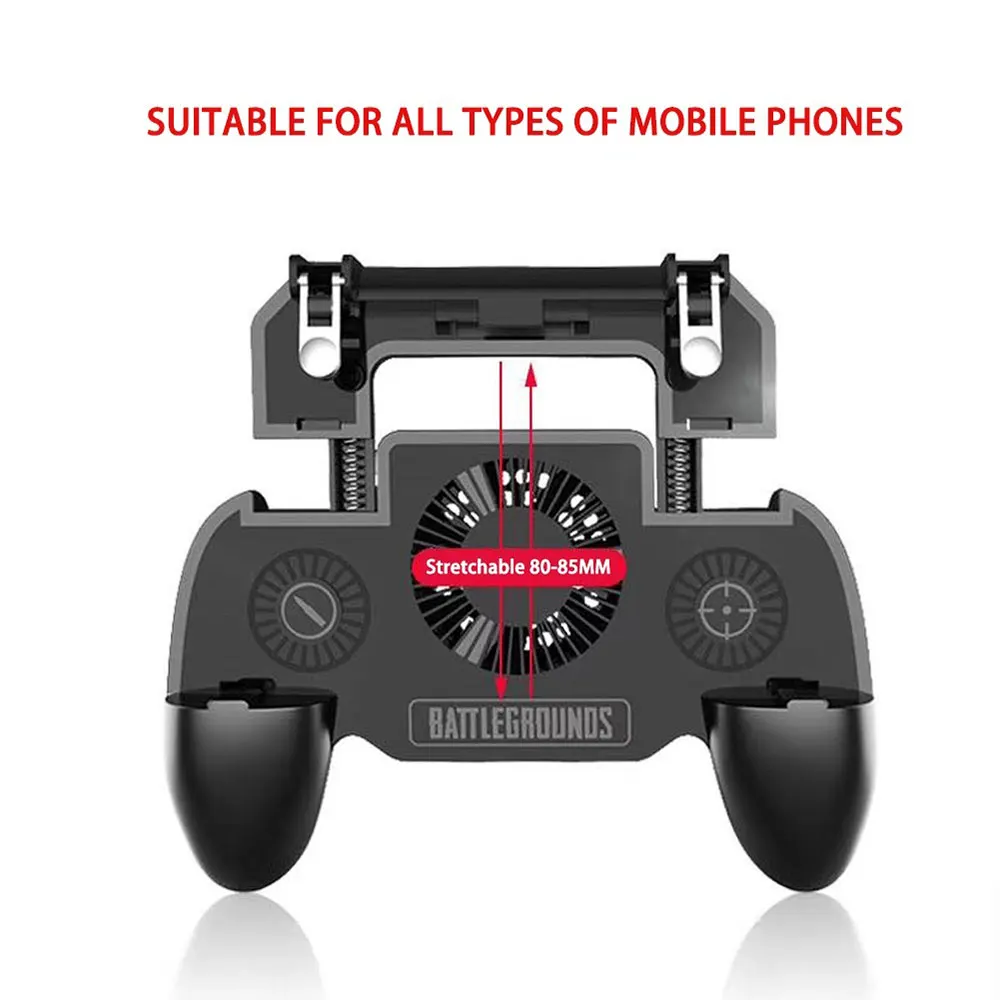  3In1 PUBG Controller Gamepad For Phone Joystick With 4000mAh Power Bank Cooling Fan Triggers No Del