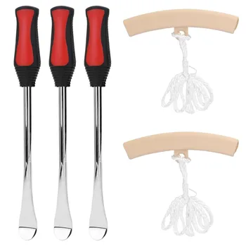 

5pcs/Pack Tire Change Tool Set Tire Dismounting Mounting Set Kit Tyre Spoon Lever Tools Rim Protector Sheaths For Motorcycle Car