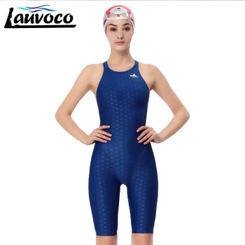 

Yingfa Bathing Suit Women One Piece Swimwear Racing Professional Sport Swimsuit Plus Size 3XL Racing Sharkskin Lace Up Swimsuit