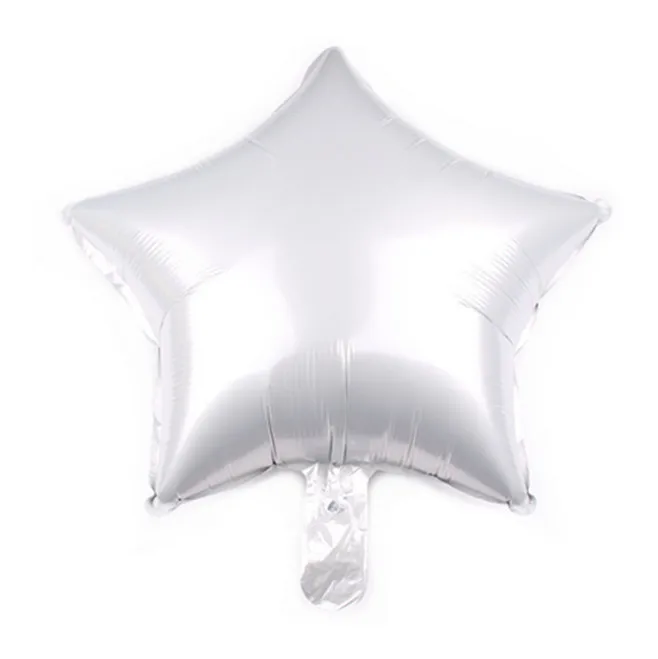 10 шт. 18 дюймов металлический шар с сердечками из фольги 12 дюймов мульти латексный гелиевый металлический шар на день рождения Свадебные украшения - Цвет: silver star