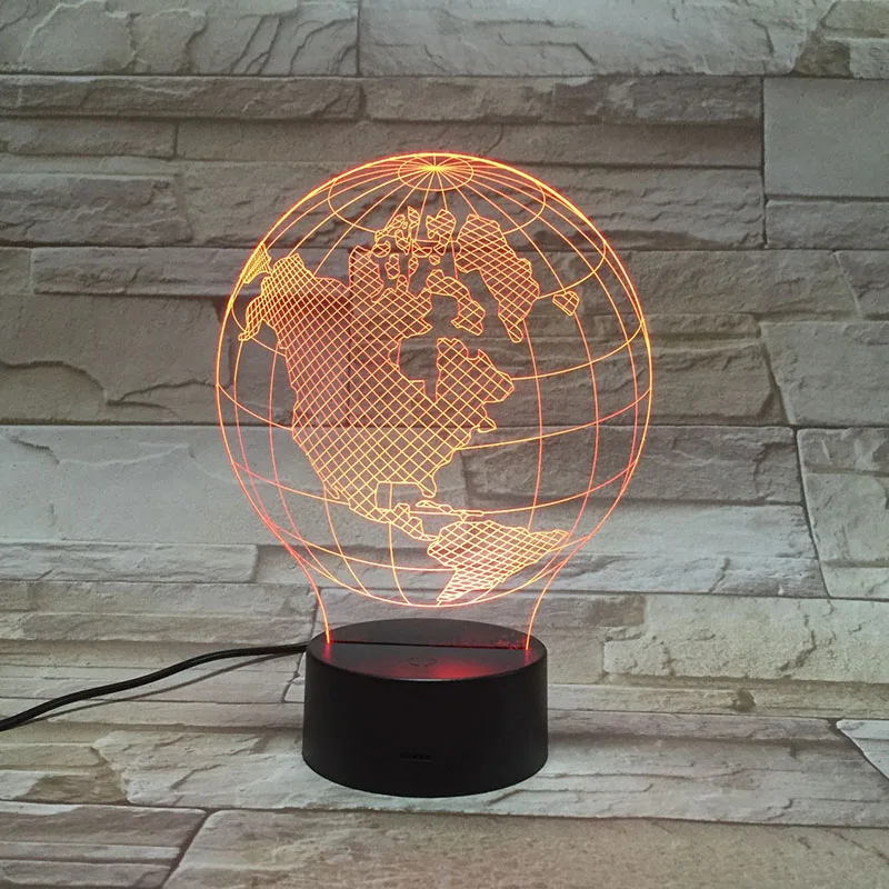 

The Earth Tellurion 3D Lamp Lovely America Nightlight Multi-color with Remote Led Night Light Lamp for Bedside Decorative