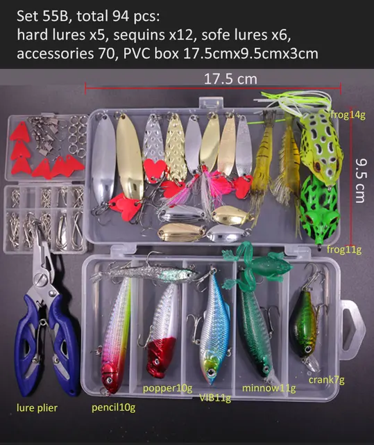 Big Multi Fishing Lure Set Wobblers Artificial Mixed Colors Styles Soft Fishing  Lure Kit Plastic Metal Bait Fishing Tackle Set - Fishing Lures - AliExpress