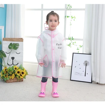 

2-10 Year Cartoon Funny New Kids Rainwear Children Waterproof One-Piece Cute Baby Raincoat Poncho Boys Girls Rain Suit