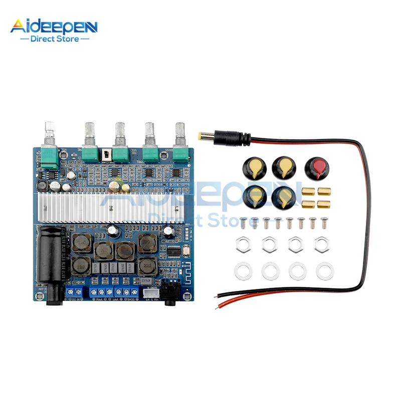 

TPA3116 Subwoofer Amplifier Board 2.1 Channel High Power Bluetooth 5.0 Audio Amplifiers DC 12V-24V 2*50W+100W Amplificador