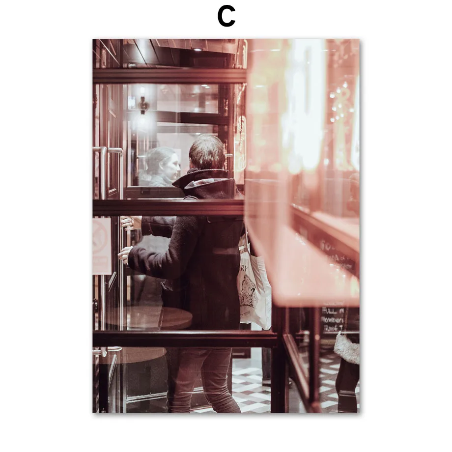 Pink-Sea-Church-Neon-Light-City-Street-Nordic-Posters-And-Prints-Wall-Art-Canvas-Painting-Club (3)