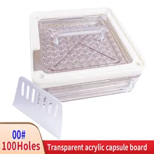 00#100 отверстие машина для ручного наполнения капсул прозрачная акриловая Капсульная пластина наполнитель Капсула-наполнитель