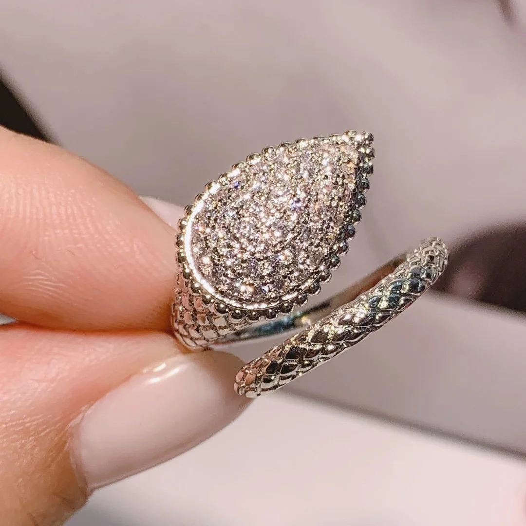 Oval Elegant Design Geometric Full Microl Zirconia Wedding Engagement Women Ring Fashion Jewelry j1984 finger ring wedding rings ring set wedding ring