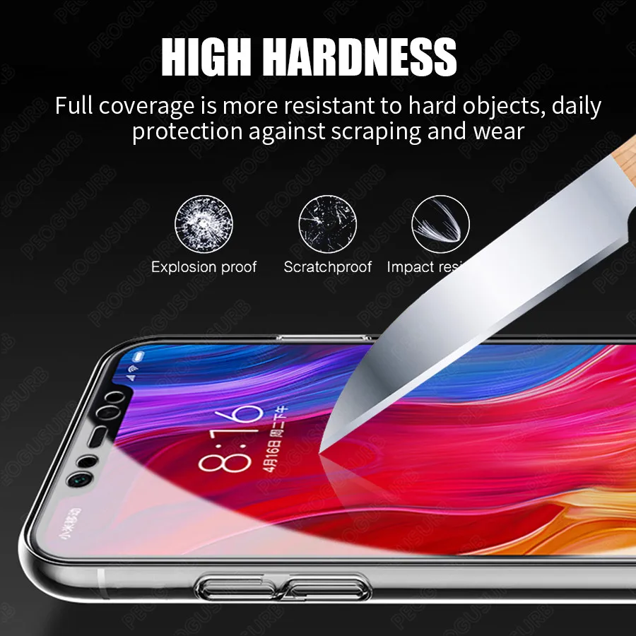6D полное клеевое покрытие из закаленного стекла для Xiaomi Poco X3 F2 Mi 9T Pro A3 9 8 Max 3 PocoPhone F1