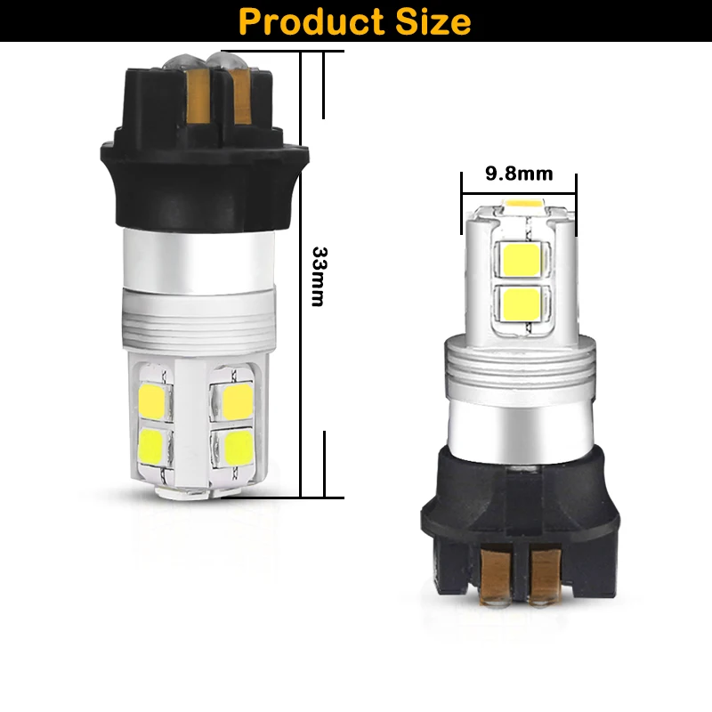 2 шт. без нагрузки резистор требуется ксенон белый Canbus 10-SMD PW24W pyy24w светодиодный DRL светильник лампы для Audi BMW F30 3 серии peugeot и т. Д