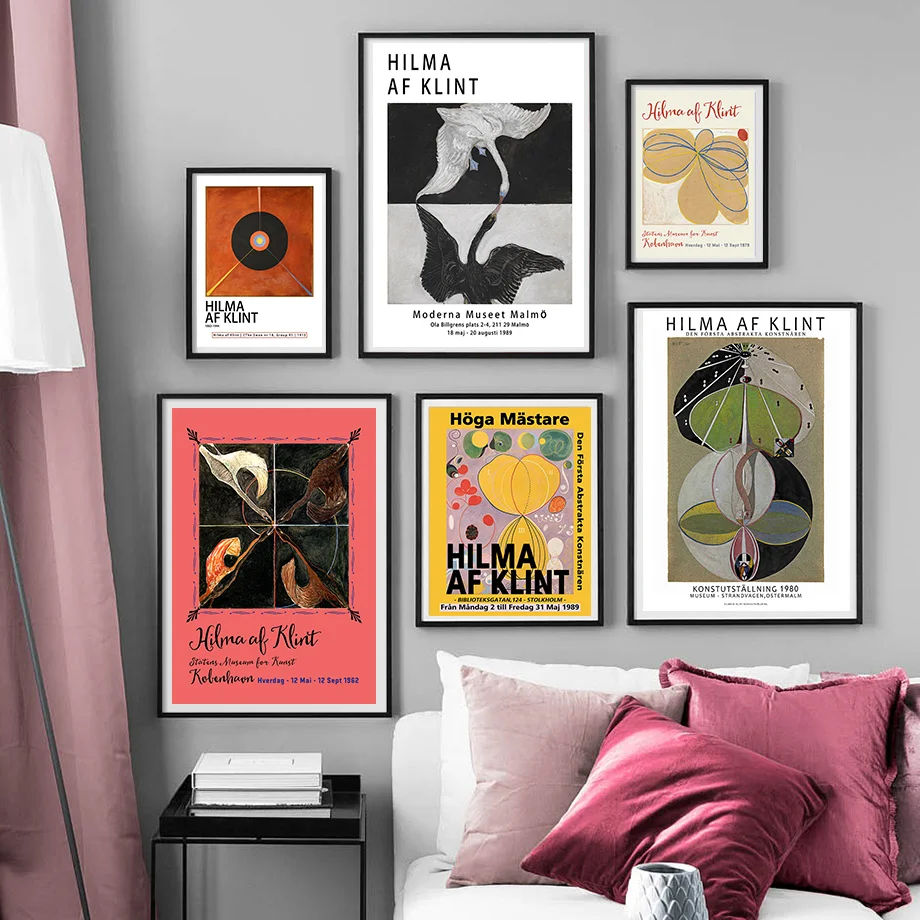 Stampa d/'Arte Astratta Disegno di Arte Moderna Senza Cornice Decorazione O 60x90cm Stampa Hilma AF Klint Hilma AF Klint HJGB Poster di AF Klint Arte Svedese Poster scandinavo