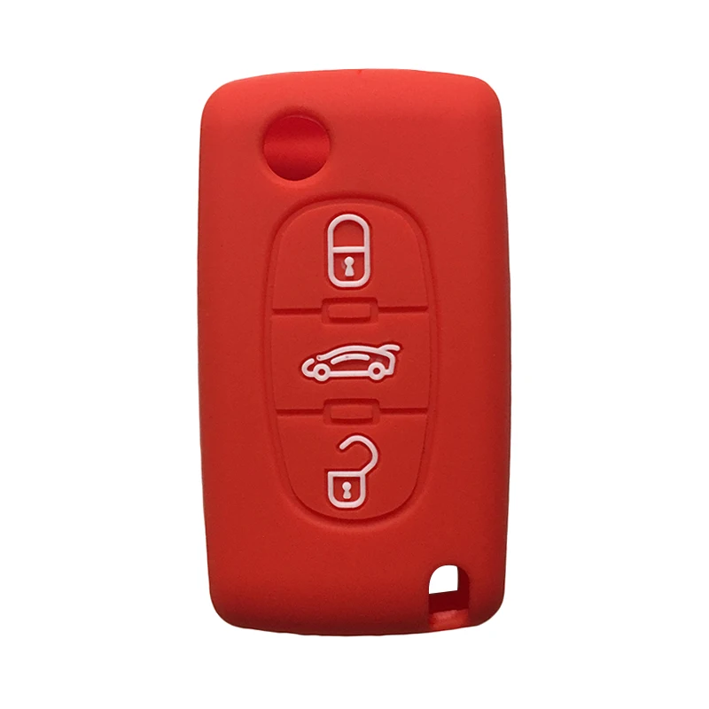 Силиконовый чехол для автомобильного ключа Peugeot 206 307 208 308 407 207 3008 4008 RCZ 607 SW