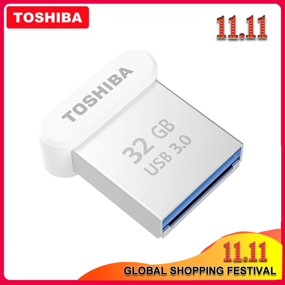 TOSHIBA флеш-накопитель USB 3,0 64 Гб U364 Металлический мини-накопитель 32 ГБ флеш-накопитель до 120 МБ/с./с u-диск