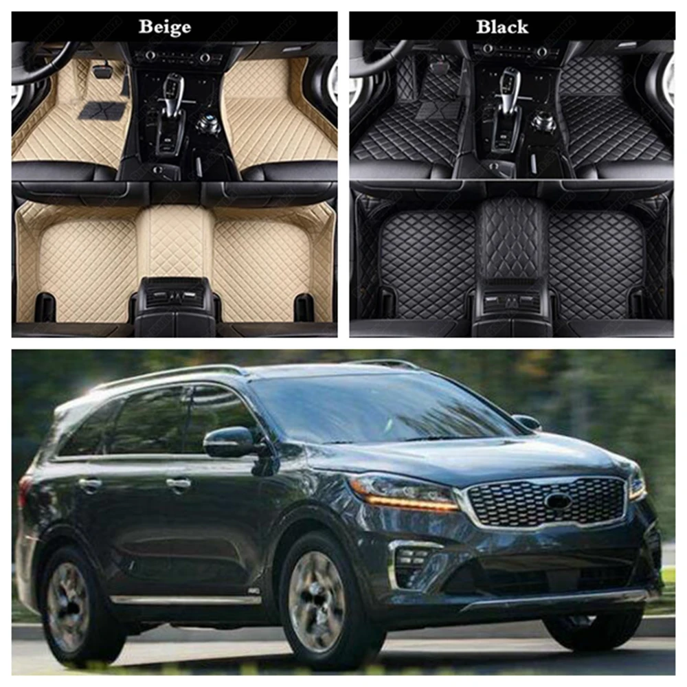 Кожаные автомобильные коврики под заказ для KIA Niro Sorento Sportage Sedona Soul Роскошные любой