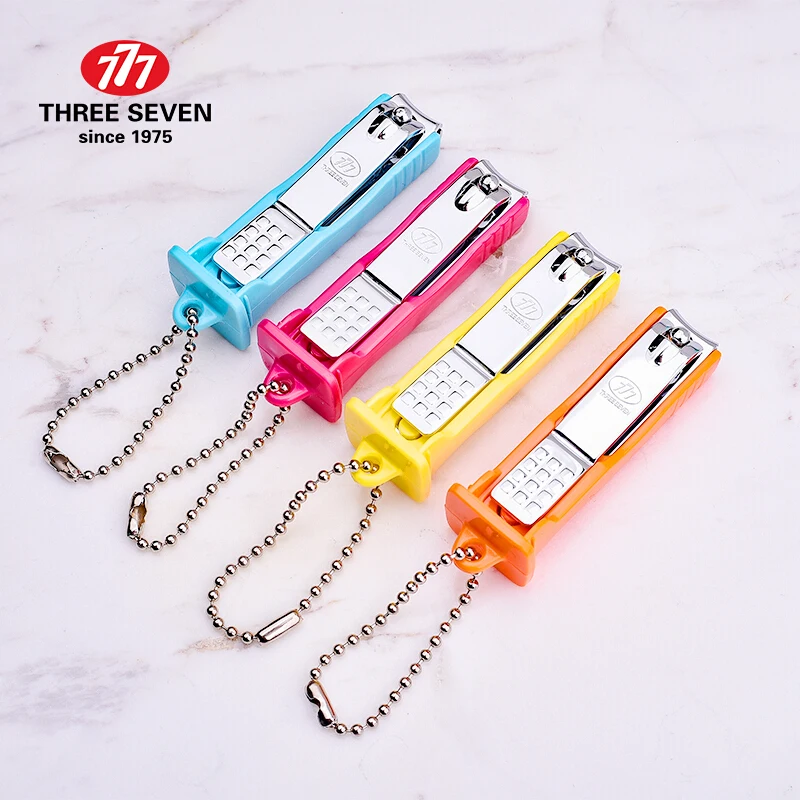 THREE SEVEN/777 Portable Nail Clippers Manicure Scissors Fingernail Cutters Pedicure Nail Tools Trimmers with Box M-Size
