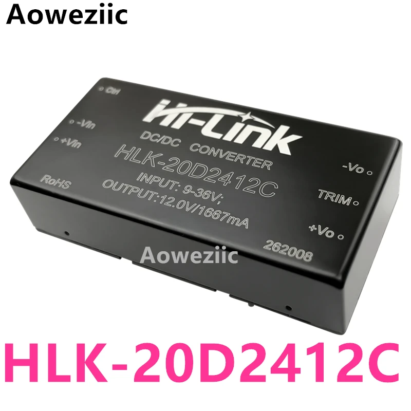 1 шт./лот HLK-20D2412C 24 В _ 12 трансформатор до 1666 мА DC преобразователь модуль для питания