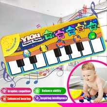 Детский ковер, многофункциональная музыкальная игра, животные, палец, сенсорное электронное пианино, Монтессори, Обучающие музыкальные игрушки, детский подарок