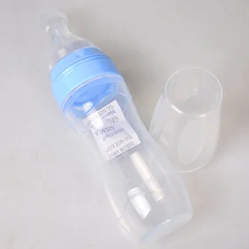 

120ml Baby Silicone Care Feeding Bottle Extrusion Type Feeding Infant Kids Spoon Rice Paste Feeding Bottle