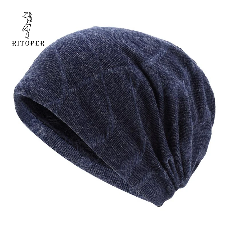 

RITOPER Winter Hat Solid Velvet Men's Hat Thicken Women Beanies Warm Skullies Snowboard Hip Hop Fashion Cap Unisex Outdoor New