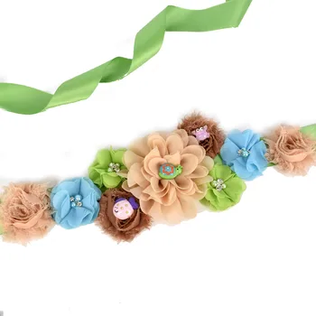 

Maternity Sash Belt Fashion Pregnancy belly Flower belt Baby Shower Party Sash Gender reveal Blet Custom Colors