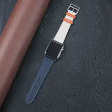 

Leather band for Apple watch strap 44mm 40mm 38mm 42mm 45mm 41mm smartwatch wristband Single tour bracelet iWatch serie 7 6 se 3