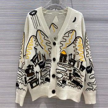 

Women Knitted Cardigan Coat Autumn Winter 2020 Casual V-Neck Sleeveless Knit Sweater Coat Female Tops