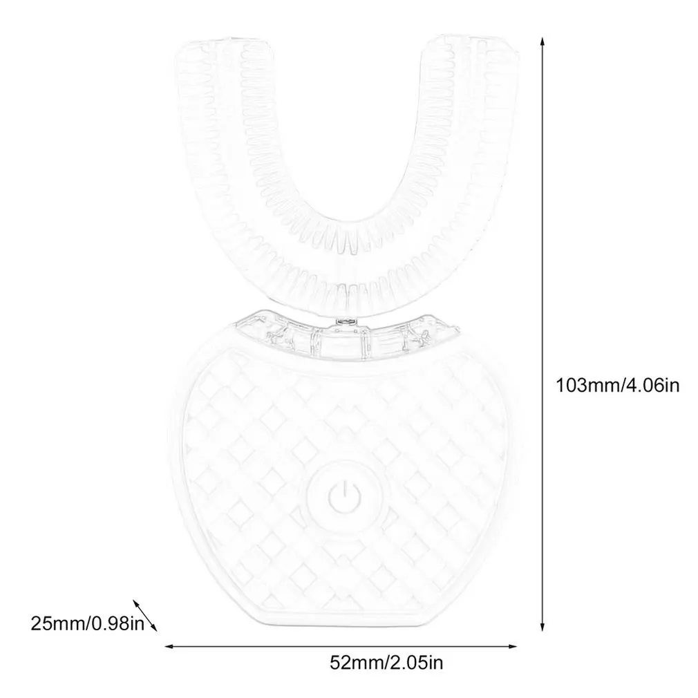 U-образный силиконовый 360 градусов звуковая автоматическая электрическая зубная щетка для отбеливания зубов умная Силиконовая зубная щетка