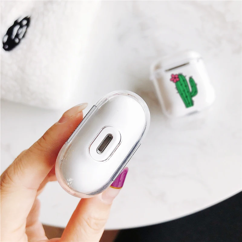Мультяшный чехол для AirPods беспроводной Bluetooth наушники защитный чехол милые, Прозрачные Жесткие чехлы для Apple Airpods зарядная коробка