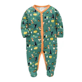 

Honeyzone WInter Ropa Para Bebe Garcon Baby Boys Clothes Christmas Print Cute Baby Boy Romper 100%Cotton Baby Body Pajamas 0-12M