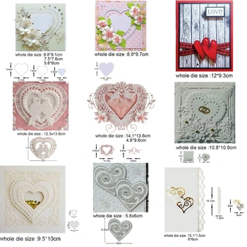 

Heart Basic Border Frame New Metal Cutting Dies for DIY Scrapbooking Photo Album Decor Embossing Paper Card Crafts Die Cut 2020