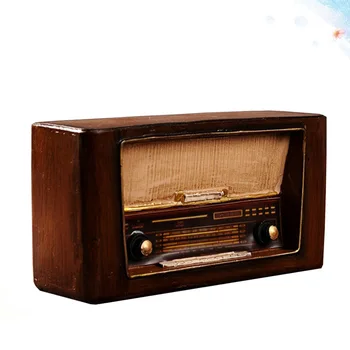 

Creative Vintage Old Style Radio Model Resin Desktop Display Ornament Crafts for Home Office Decoration