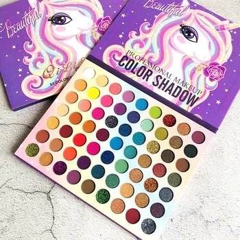 

Unicorn 63 Color Shimmer Glitter Eye Shadow Palette Waterproof Cosmetic Profissional Matte Eyeshadow Cream Makeup