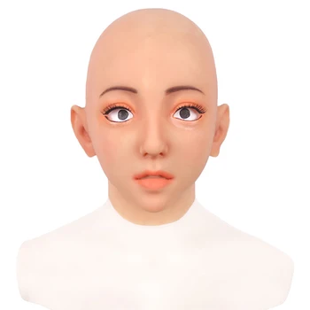 

Real Flesh Silicone Halloween Face Of Human Skin For Fool's Day Fancy Ball Masquerade Crossdresser Cosplay Spoof Tricky Prop