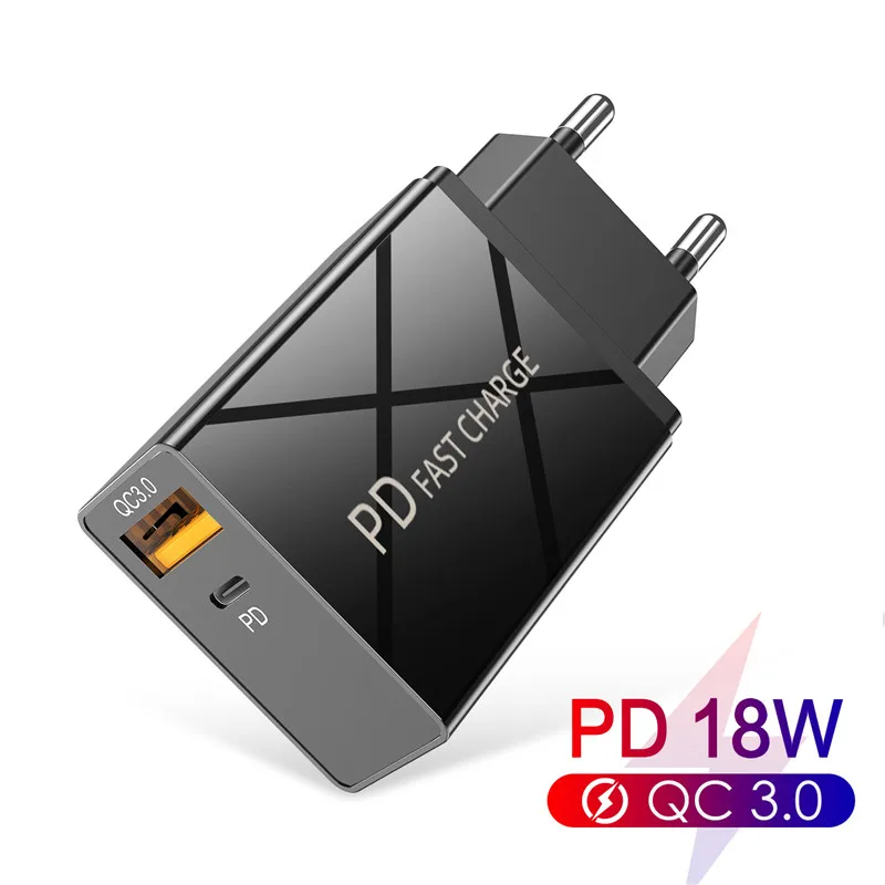 USLION 36W быстрая зарядка USB зарядное устройство PD QC 3 0 Type C быстрое для iPhone Xiaomi