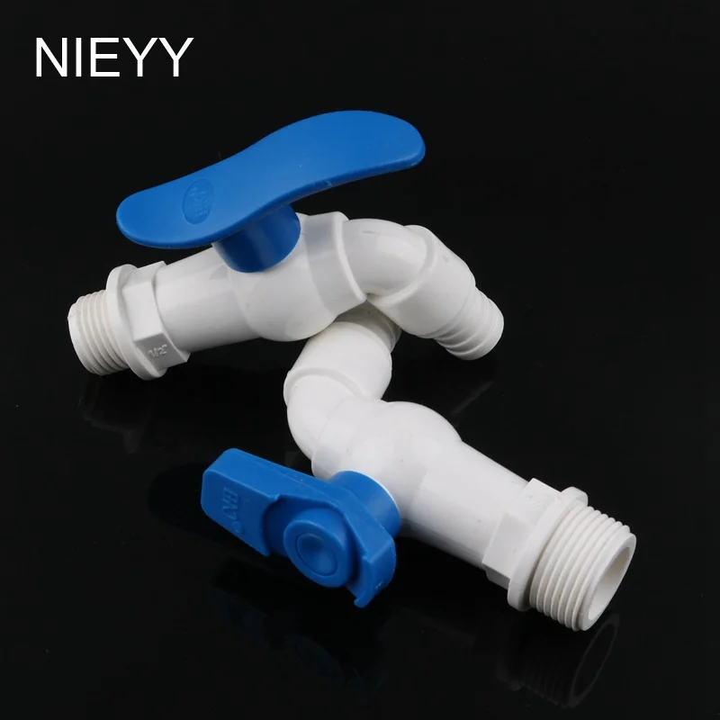 

1Pc 1/2 3/4 Inch PVC Male Thread Tap Valve Connect to 16mm Soft 1/2" 3/4" Faucet Garden Irrigation Hose Washing Machine Valve