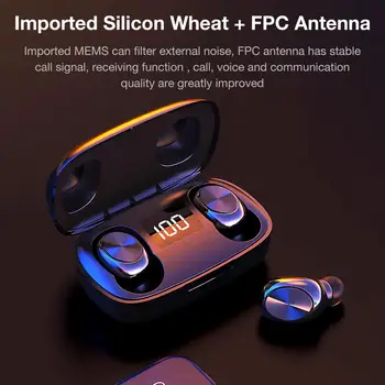 

S9 Wireless Earphone TWS Bluetooth 5.0 Headphone with LED Digital Display