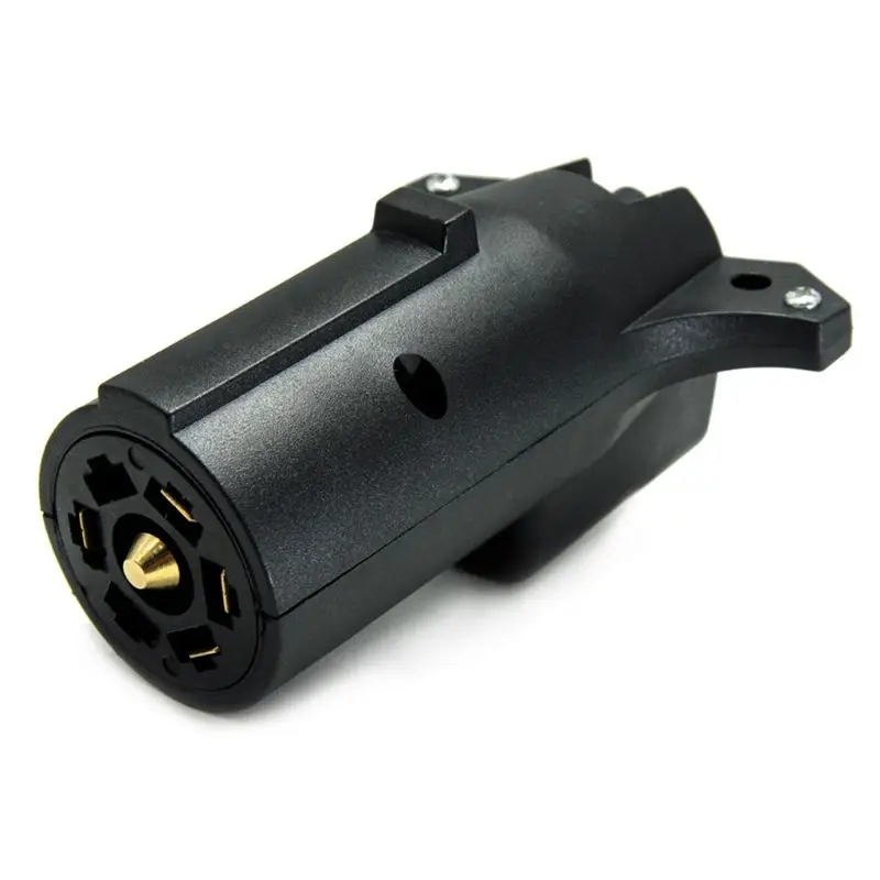 

12V 7 Way Round to 5 Way Round Car Plug Connector Plastic 7 Pin Socket Plugs For Trailers RVs