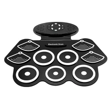 Электронные Roll Up утолщенная силиконовая Резина нагреватель Электрический барабанный комплект 9 колодки барабан с голени Поддержка Usb Midi/штепсельная вилка стандарта США Электронные Roll Up утолщенная силиконовая Резина нагреватель Электрический барабанный комплект 9 колодки барабан с голени Поддержка Usb Midi/штепсельная вилка стандарта США
