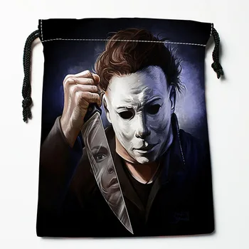 

Custom Michael Myers Halloween Drawstring Bags Printed gift bags 18*22cm Travel Pouch Storage Clothes Handbag Makeup Bag