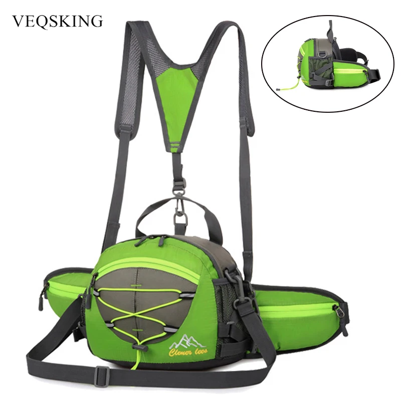 Men Outdoor Running Bags,Waterproof Camping Sports Bag Women,Cycling Running Waist Backpack,Multifunction Climbing Hiking Bags